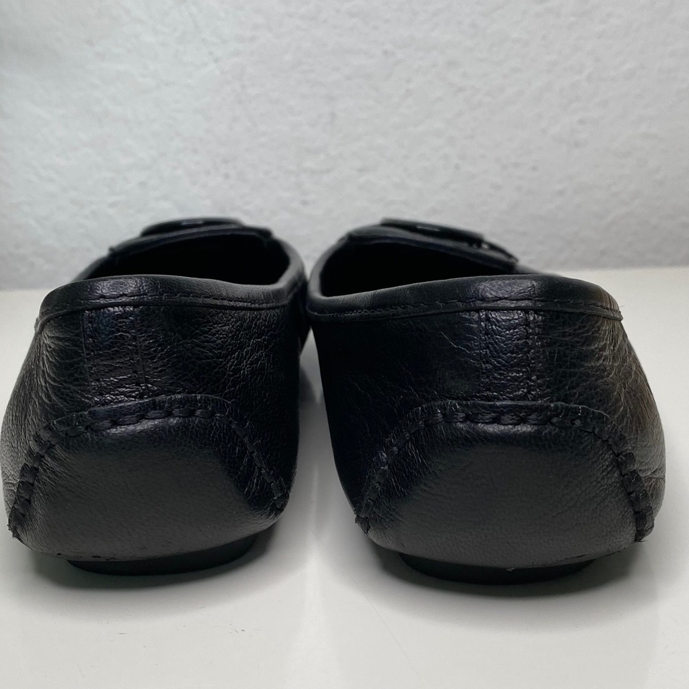 Michael Kors Lillie Black Leather Quilted‎ Ballet Flats with MK Logo Size 7.5 - Picture 6 of 10